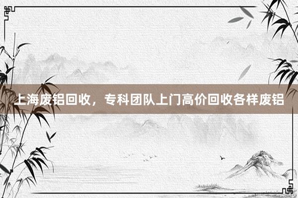 上海废铝回收，专科团队上门高价回收各样废铝