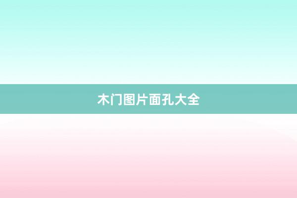 木门图片面孔大全
